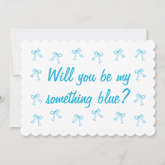 Invitation Seras-tu mon quelque chose de bleu Bridesmaid Prop (Devant)