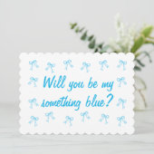 Invitation Seras-tu mon quelque chose de bleu Bridesmaid Prop (Debout devant)