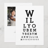 Invitation Seras-Tu Mon Témoin Chart Optique Photo (Devant / Derrière)