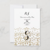 Invitation "Seras-tu mon témoin?" Confettis en Or Faux (Dos)