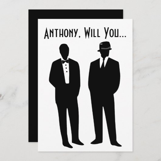 Invitation Seras-tu mon témoin de mariage (Devant / Derrière)