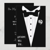 Invitation seras-tu mon témoin garçon d'honneur placeur (Devant / Derrière)