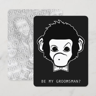 Invitation seras-tu mon témoin monsieur singe