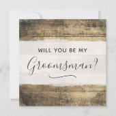 Invitation Seras-Tu Mon Témoin Rustique Mariage à la Ferme en (Devant)