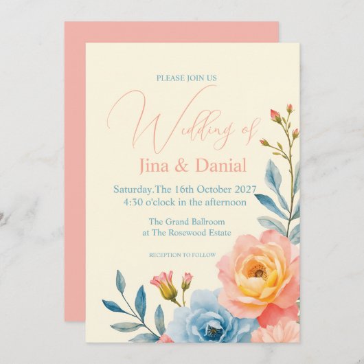 Invitation Sérénade de jardin (Devant / Derrière)