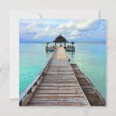 Invitation Serenade Jetty Maldives Beach Wedding - noir (Dos)