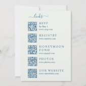 Invitation Serene Blue Beach Wedding-All In One (Dos)