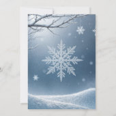 Invitation Serene Blue Frosty Élégance Noël (Dos)