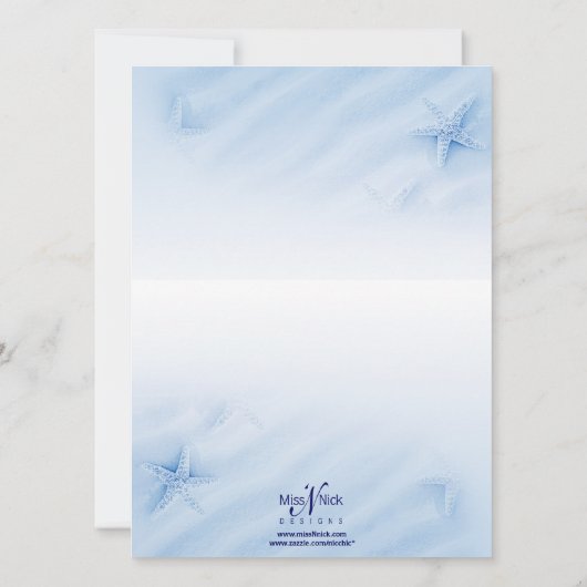 Invitation Serene Blue Ocean (Dos)