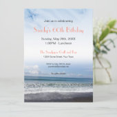 Invitation Serene Blue Ocean (Debout devant)