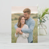 Invitation Serene Blue Rustic Photo (Debout devant)