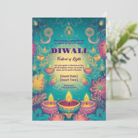 Invitation Serene Diwali Grace (Debout devant)