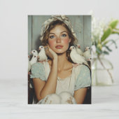 Invitation Serene Farm Maiden White Doves - Symbole de paix (Debout devant)