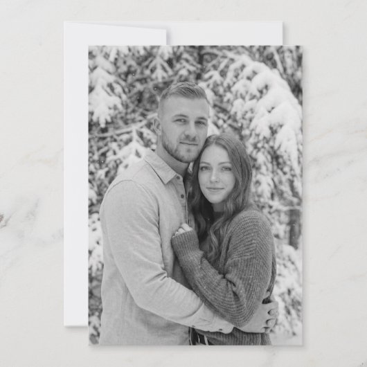 Invitation Serene Gray Winter Photo (Devant)