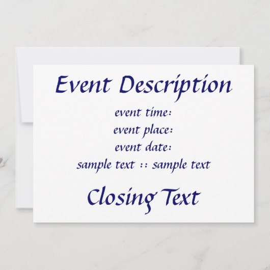 Invitation Sérénité (Dos)