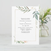 Invitation Sérénité Aquarelle Dîner de répétition géométrique (Debout devant)