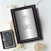 Invitation Sérénité argentée et élégance florale Mariage isla