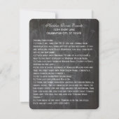 Invitation Sérénité Rustique Bleu Mariage Pot Mason Ardoise (Dos)