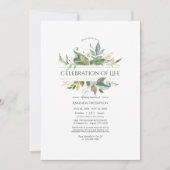 Invitation Sérénité Verdure Géométrique Célébration de la vie (Devant)