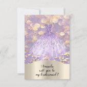 Invitation Serez-Vous Épouse Parties scintillant Princesse Ro (Devant)