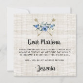 Invitation Serez-vous la servante d'une flèches rustique Boho (Dos)