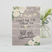 Invitation Serez-Vous Ma Chaîne De Fleurs Bridesmaid Bois cla (Debout devant)