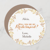 Invitation Serez-vous ma couronne d'honneur ? (Devant / Derrière)