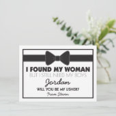 Invitation Serez-Vous Ma Cravate Usher Black/White Bow (Debout devant)