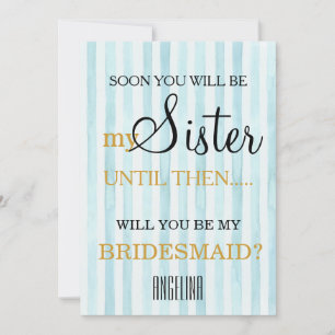 Invitation Serez-vous ma demoiselle d'honneur ?