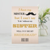 Invitation Serez-vous ma demoiselle d'honneur ? (Debout devant)