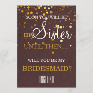 Invitation Serez-vous ma demoiselle d'honneur ?