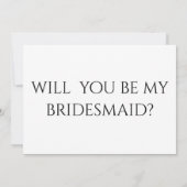Invitation Serez-vous ma demoiselle d'honneur ? (Dos)