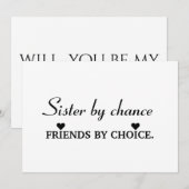 Invitation Serez-vous ma demoiselle d'honneur ? (Devant / Derrière)