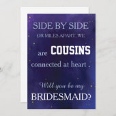 Invitation Serez-vous ma demoiselle d'honneur ? (Devant / Derrière)