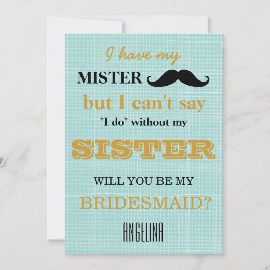 Invitation Serez-vous ma demoiselle d'honneur ? (Devant)