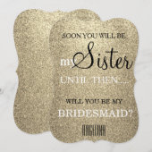 Invitation Serez-vous ma demoiselle d'honneur ? (Devant / Derrière)