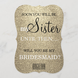 Invitation Serez-vous ma demoiselle d'honneur ?