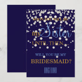 Invitation Serez-vous ma demoiselle d'honneur ? (Devant / Derrière)