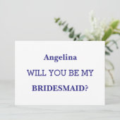 Invitation Serez-vous ma demoiselle d'honneur ? (Debout devant)