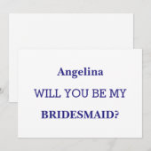 Invitation Serez-vous ma demoiselle d'honneur ? (Devant / Derrière)