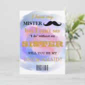 Invitation Serez-vous ma demoiselle d'honneur ? (Debout devant)