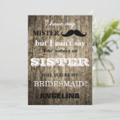 Invitation Serez-vous ma demoiselle d'honneur ? (Debout devant)