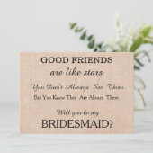 Invitation Serez-vous ma demoiselle d'honneur ? (Debout devant)