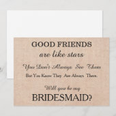 Invitation Serez-vous ma demoiselle d'honneur ? (Devant / Derrière)