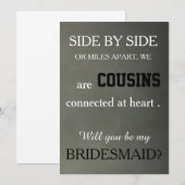 Invitation Serez-vous ma demoiselle d'honneur ? (Devant / Derrière)