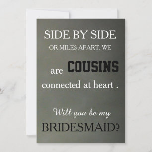 Invitation Serez-vous ma demoiselle d'honneur ?