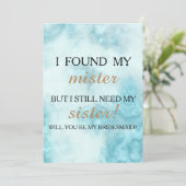 Invitation Serez-vous ma demoiselle d'honneur ? (Debout devant)