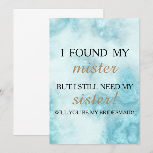 Invitation Serez-vous ma demoiselle d'honneur ? (Devant / Derrière)