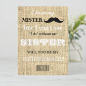 Invitation Serez-vous ma demoiselle d'honneur ? (Debout devant)