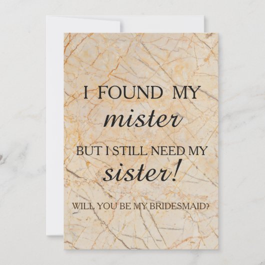 Invitation Serez-vous ma demoiselle d'honneur ? (Devant)